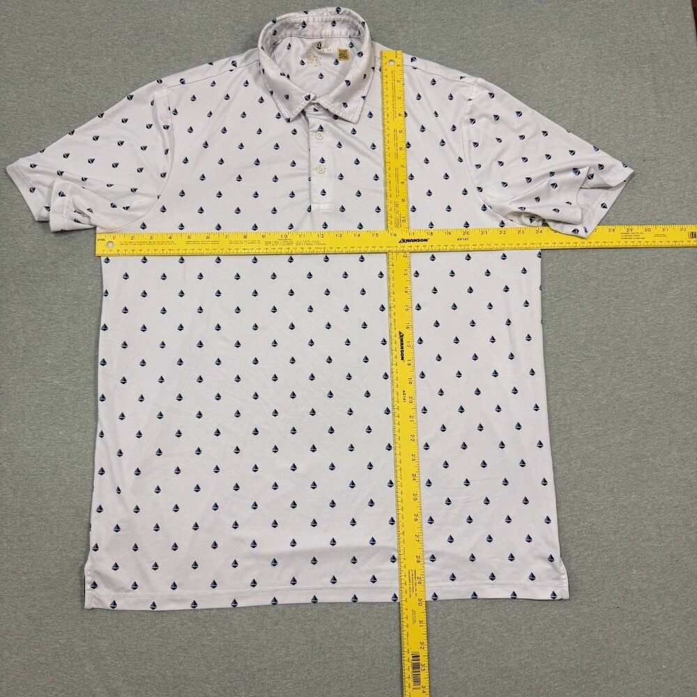Polo Ralph Lauren Performance Polo All Over Boat Print White Mens Sz XL Golf - Picture 4 of 5
